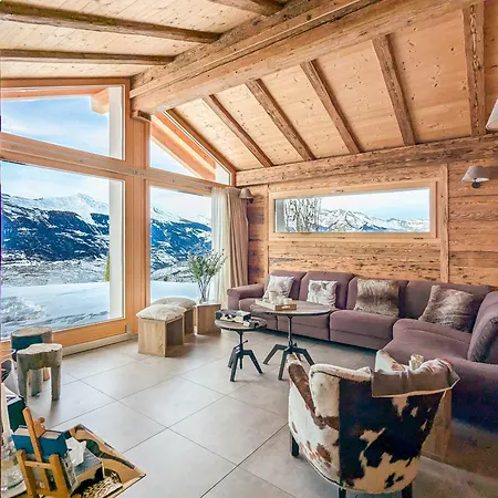 Luxe, Confort & Charme Avec Vue Panoramique Chalet Veysonnaz